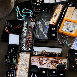 Huge Lot of New Jewelry Necklaces Earrings & Rings